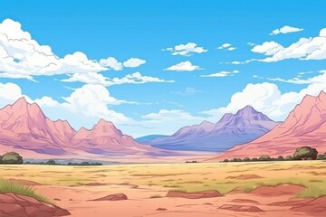 Naklejka premium Desert hills landscape backgrounds outdoors.