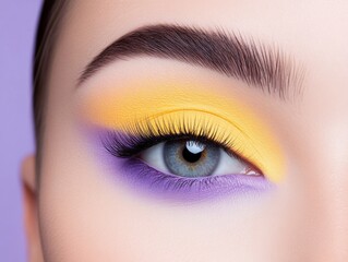 Fototapeta premium Close-up vibrant eye makeup