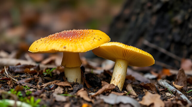 Cantharellus cibarius mushroom background