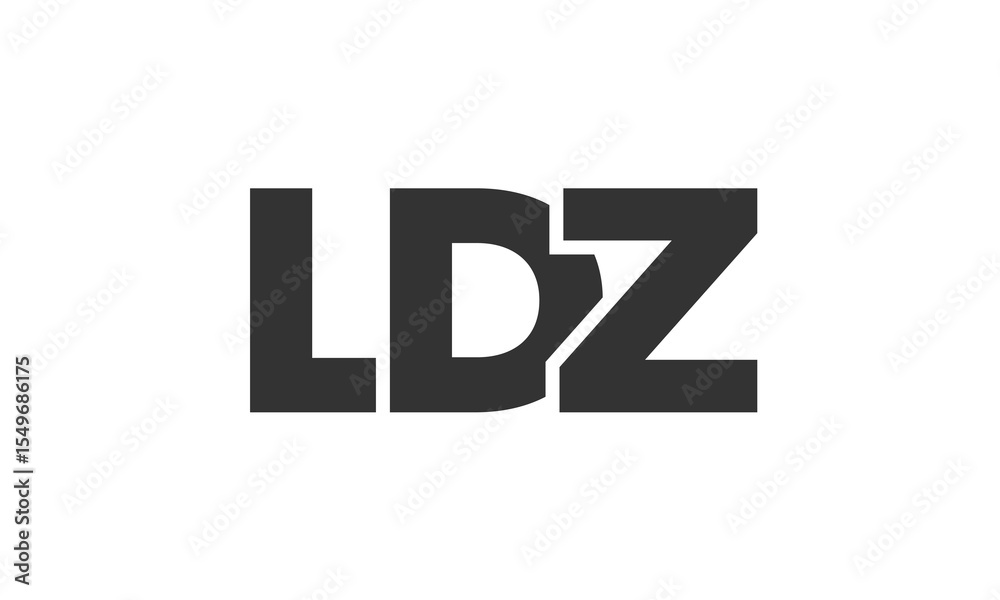 Fototapete ldz logo design template with strong and modern bold text. initial based vector logotype featuring s