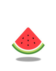 Delicious Watermelon Slice Illustration, Fresh Food Concept, Vibrant Colors, Minimalist Design