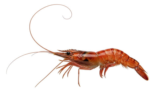 Isolated Red Shrimp