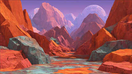 Colorful rock canyon