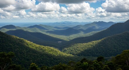 Mountain range, Mountains, Hills, Majestic Mountain Range Under a Cloudy Sky