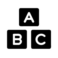 abc blocks icon on white background  .svg
