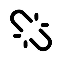 broken link icon on white background  .svg