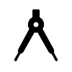 compass drawing tool icon on white background  .svg