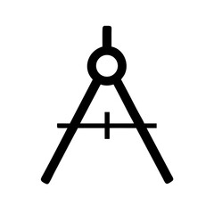 math compass icon on white background 
