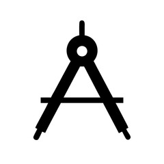 math compass icon on white background  .svg
