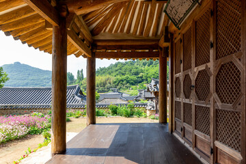 Traditional Korean Architectural Style Hanok Housing Landscape