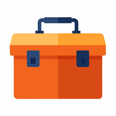 Tool box symbol. Box with tools isolated