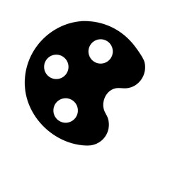 paint palette icon on white background  