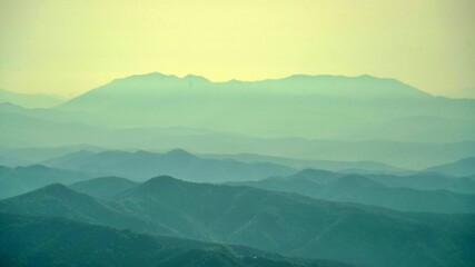 Beautiful mountain ridges in Korea