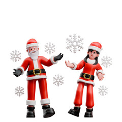 3D Christmas Character Xmas Santa Claus Illustration Holiday Activities Gifts Decorations Ornament Snowman Snowflake Winter Fun