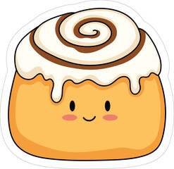 Cinnamon roll sweet sticker