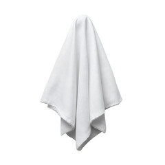 Fototapeta premium White Cloth Draped Gracefully on a Simple Background, Ideal for Various Creative Projects and Conceptual Designs Transparent background or PNG