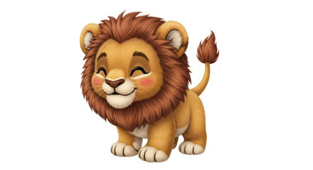 Isolated Cartoon Lion Cub
