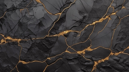 Black marble texture background pattern design. Raster bitmap digital illustration. AI artwork. 