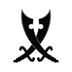 Crossed blade saber scimitar icon