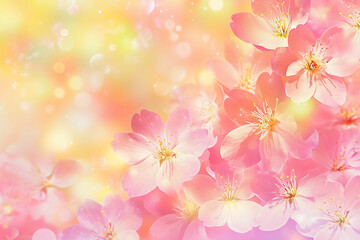 Delicate pink flowers creating a beautiful spring background
