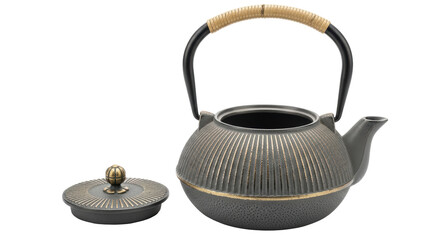 Isolated cast iron teapot
