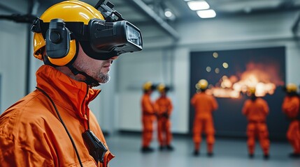 Naklejka premium Experience a groundbreaking augmented reality fashion show featuring avant-garde designs enhanced by digital overlays, as models don futuristic outfits that blend technology with high fashion.