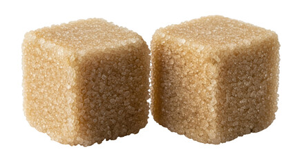 Isolated brown sugar cubes