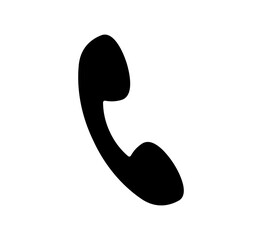 Retro telephone handset graphic design design