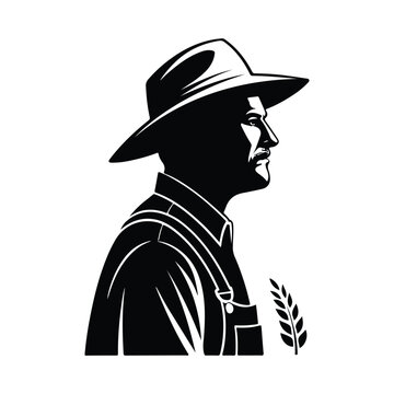 recommend clip art: farmer vector silhouette clip art logo design illustration