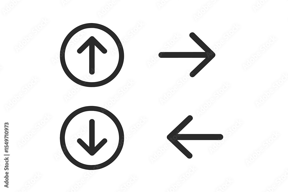 Poster Directions for navigating between different levels and movements in a public space or transport system