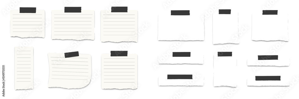 Poster various sticky notes arranged on a white background for organization and reminders in office or stud