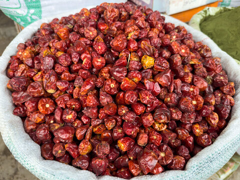 dry red hot spicy cilli stock at market