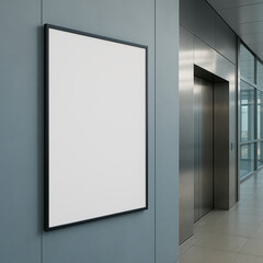 Office Elevator Lobby 24x36 Poster Mockup