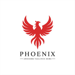 Obraz premium Phoenix logo design template. Vector Illustration