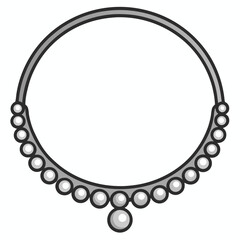 Minimal Silver Anklet Vector Illustration