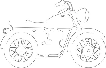 motorcycle line art