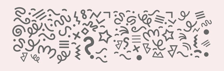  abstract geometric shapes, Memphis style pattern design for banner, card and flyer background. modern and Creative vector illustration.