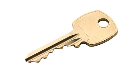Golden Key Gleams Against Dark Backdrop, Symbolizing Access and Security, Isolated
