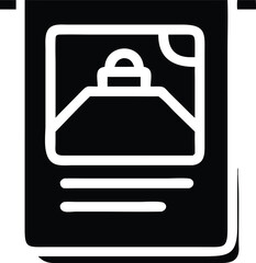 Obraz premium Framed image or photo on a rectangular banner icon