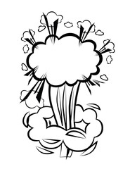 Comic book speech bubble, great design for any purposes. Sticker design. illustration