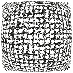 Sphere pattern texture. Dotted circular design. Geometric ball illustration. Vector halftone effect.