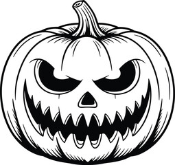 Creepy Halloween Clipart Collection – Skulls, Witches, and Haunted House Elements, Retro Style Halloween Graphics – Zombie, Vampire, Pumpkin and More Vector Pack