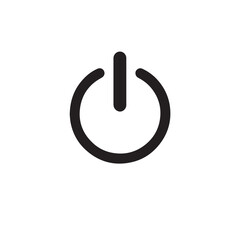 power button icon on metal internet button