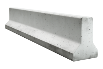 Concrete Barrier isolated on png transparent background