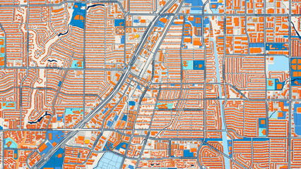Colorful Richardson Street Map with Labels and Buildings