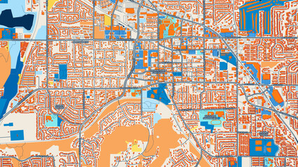 Colorful Gresham Street Map with Labels and Buildings