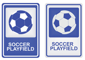 Obraz premium Soccer playfield sign. vector illustration