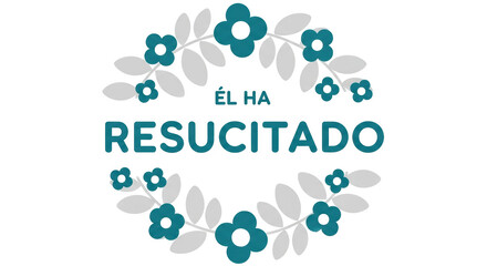 Isolated Flower Resurrected Sign