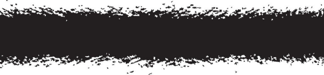 Abstract Black Ink Brush Stroke Banner Design Element