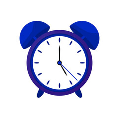 Realistic blue Alarm clock icon collection - 5_ 00 o'clock